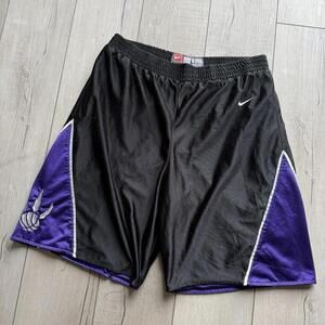 Vintage Nike Toronto Raptors Reversible Shorts Size L Purple Black NBA Team Gear
